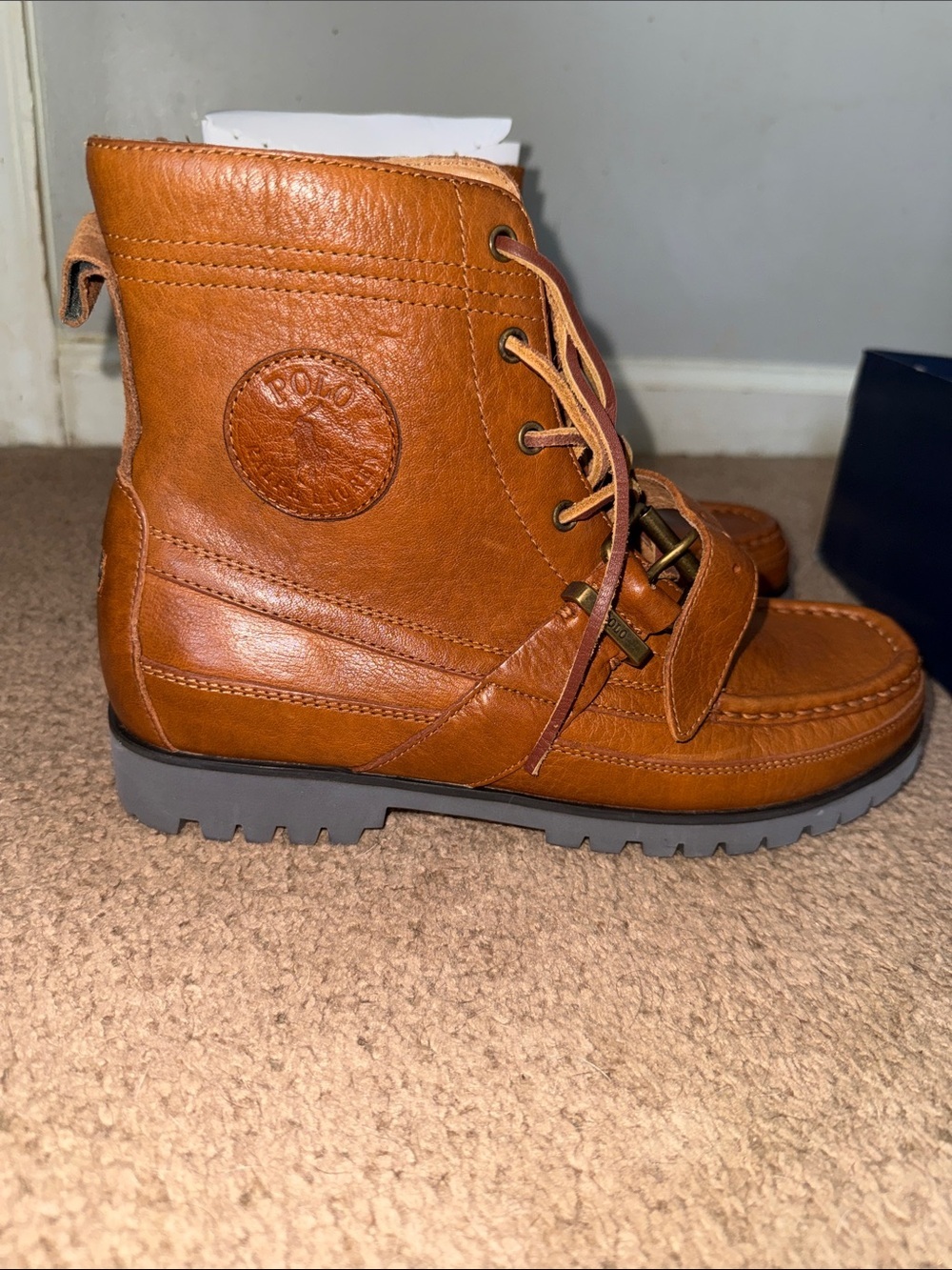 POLO RALPH LAUREN Brown Men's Ranger Boot - Picture 8 of 9
